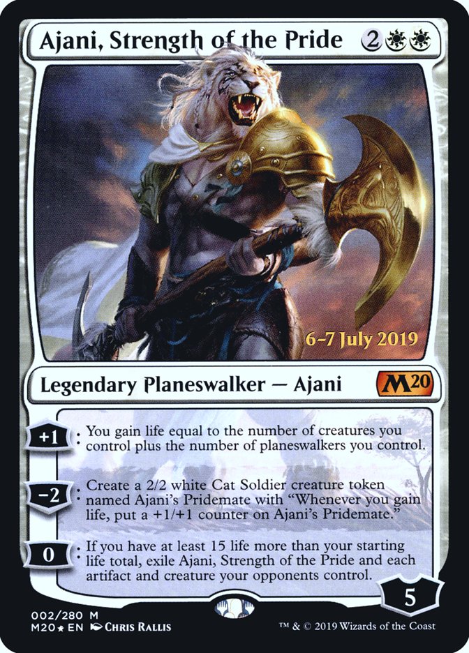 Ajani, Strength of the Pride  [Core Set 2020 Prerelease Promos] | GnG Games