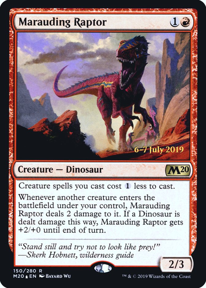 Marauding Raptor  [Core Set 2020 Prerelease Promos] | GnG Games