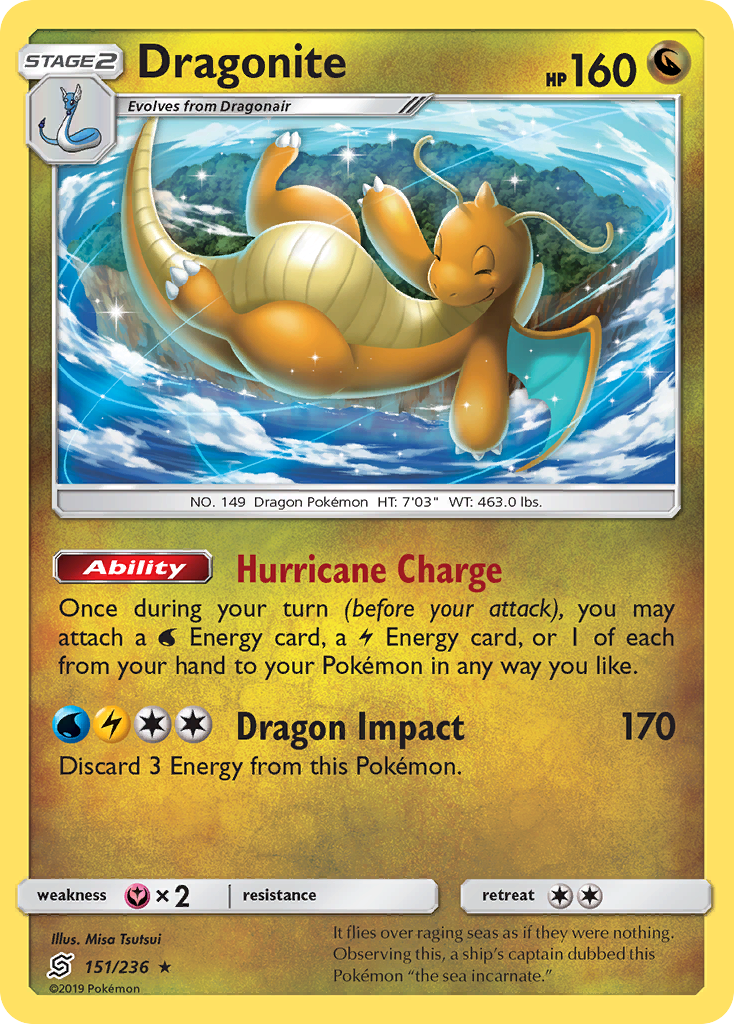 Dragonite (151/236) (Cosmos Holo) [Sun & Moon: Unified Minds] | GnG Games