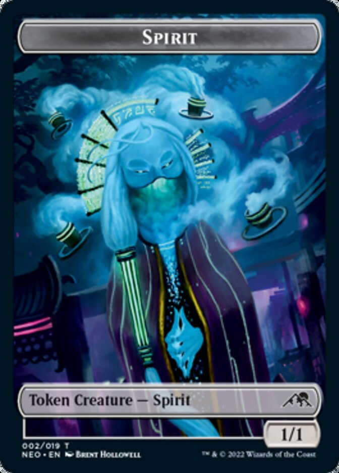 Spirit (002) // Treasure Double-sided Token [Kamigawa: Neon Dynasty Tokens] | GnG Games