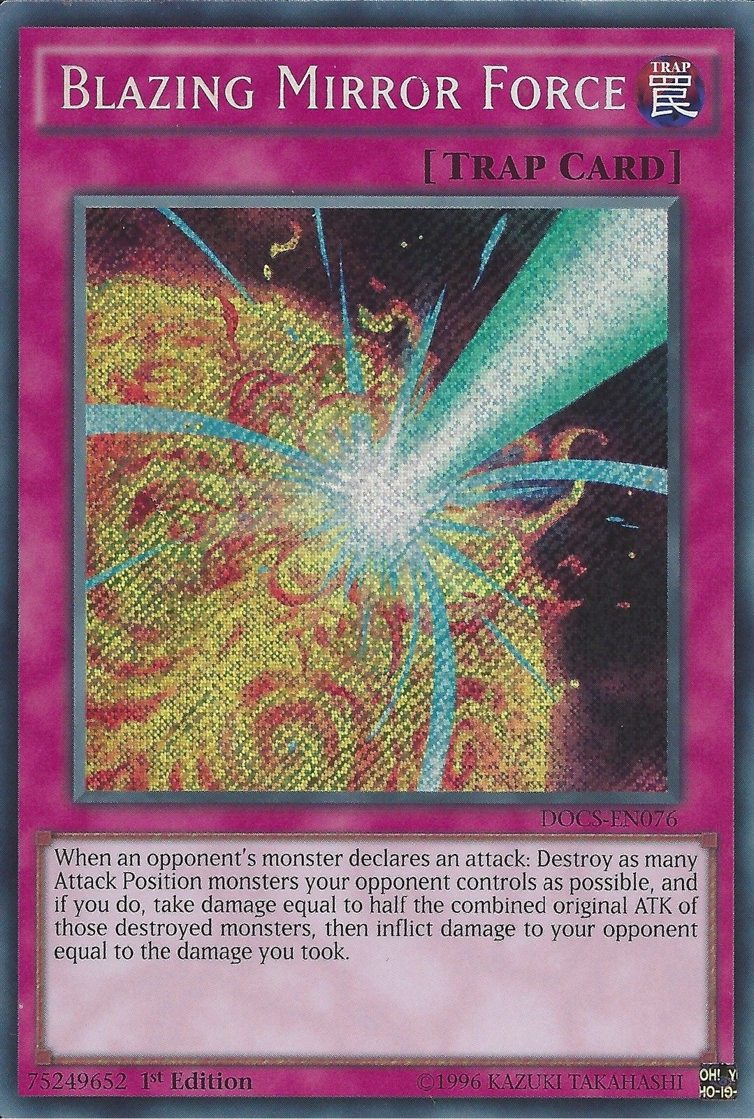 Blazing Mirror Force [DOCS-EN076] Secret Rare | GnG Games