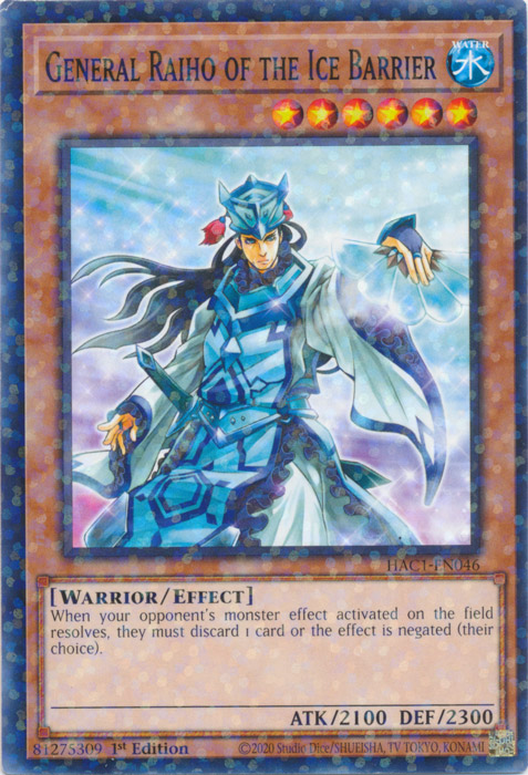 General Raiho of the Ice Barrier (Duel Terminal) [HAC1-EN046] Common | GnG Games