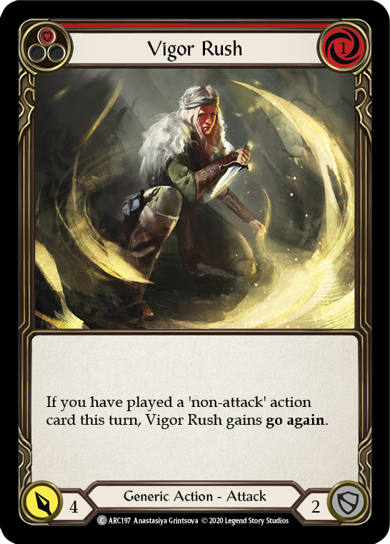 Vigor Rush (Red) [ARC197] Unlimited Edition Rainbow Foil | GnG Games