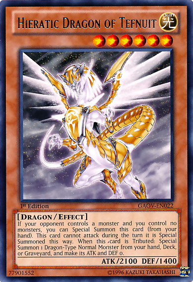 Hieratic Dragon of Tefnuit [GAOV-EN022] Rare | GnG Games