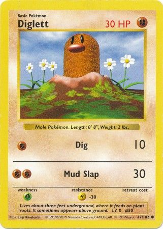 Diglett (47/102) [Base Set Shadowless Unlimited] | GnG Games