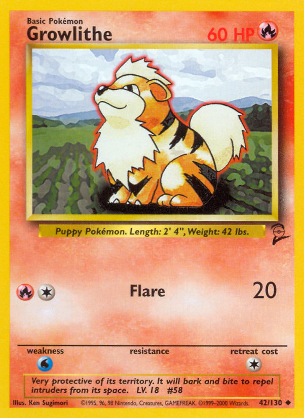 Growlithe (42/130) [Base Set 2] | GnG Games