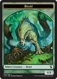 Beast (013) // Plant Double-sided Token [Commander 2018 Tokens] | GnG Games