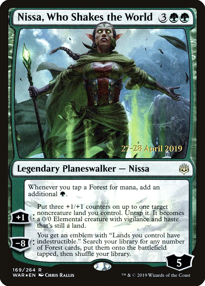 Nissa, Who Shakes the World  [War of the Spark Prerelease Promos] | GnG Games