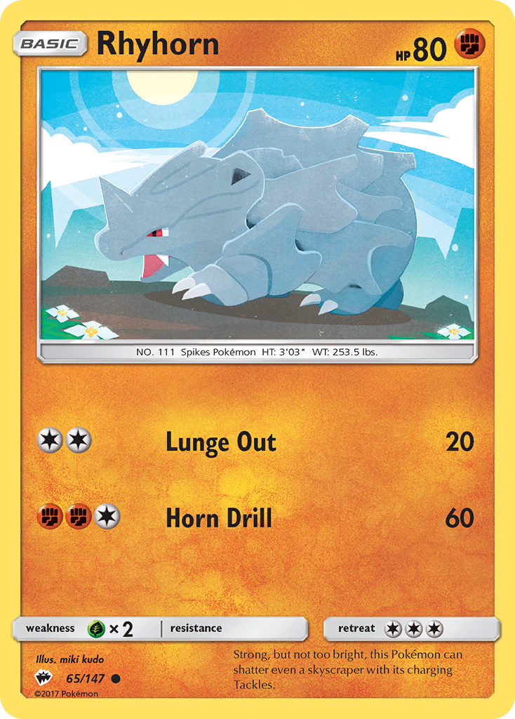 Rhyhorn (65/147) [Sun & Moon: Burning Shadows] | GnG Games