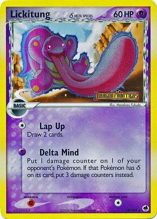 Lickitung (19/101) (Delta Species) (Stamped) [EX: Dragon Frontiers] | GnG Games