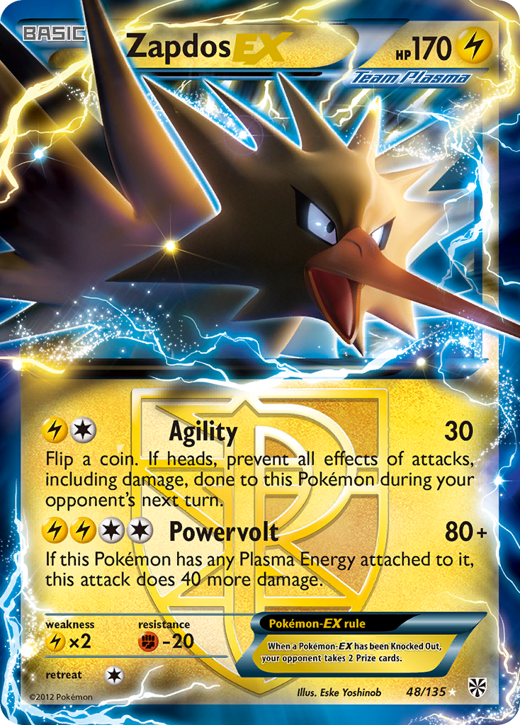 Zapdos EX (48/135) [Black & White: Plasma Storm] | GnG Games