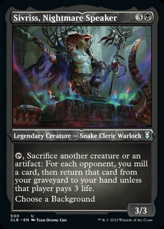 Sivriss, Nightmare Speaker (Foil Etched) [Commander Legends: Battle for Baldur's Gate] | GnG Games