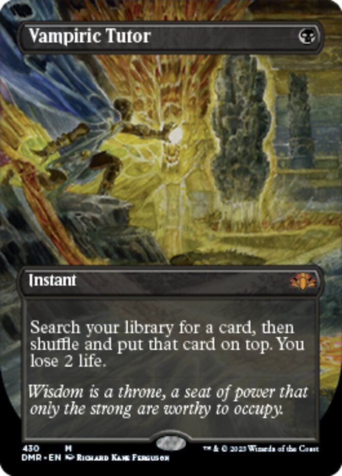Vampiric Tutor (Borderless Alternate Art) [Dominaria Remastered] | GnG Games