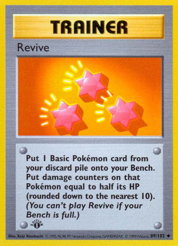 Revive (89/102) (Shadowless) [Base Set 1st Edition] | GnG Games