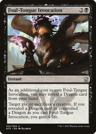 Foul-Tongue Invocation [Dragons of Tarkir] | GnG Games