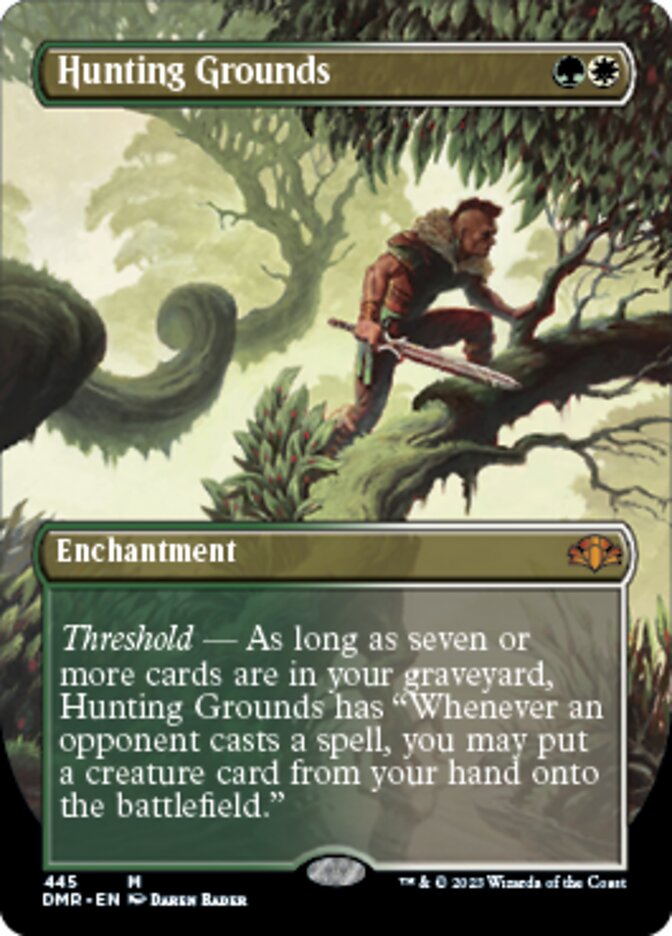 Hunting Grounds (Borderless Alternate Art) [Dominaria Remastered] | GnG Games