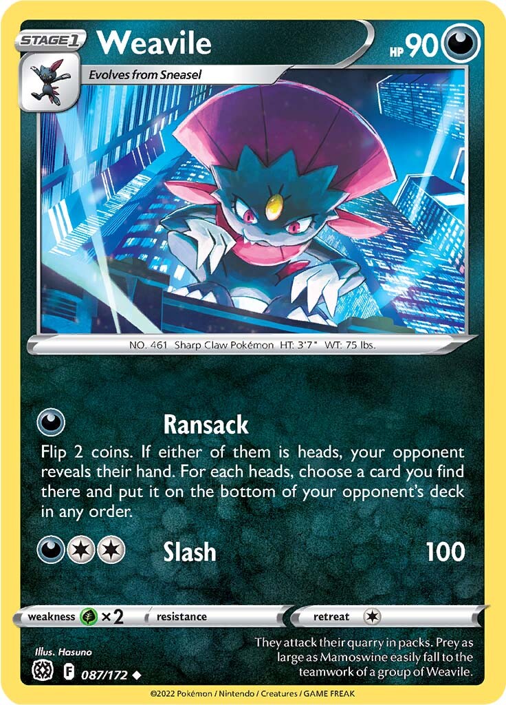 Weavile (087/172) [Sword & Shield: Brilliant Stars] | GnG Games