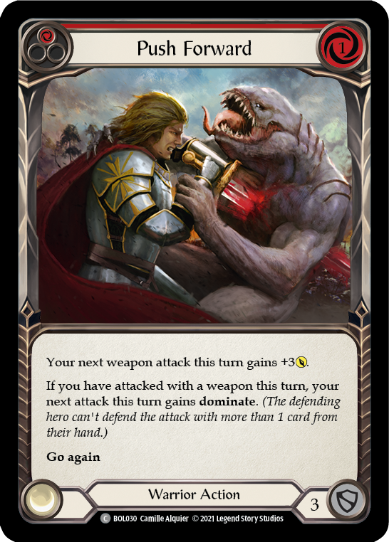 Push Forward (Red) [BOL030] (Monarch Boltyn Blitz Deck) | GnG Games