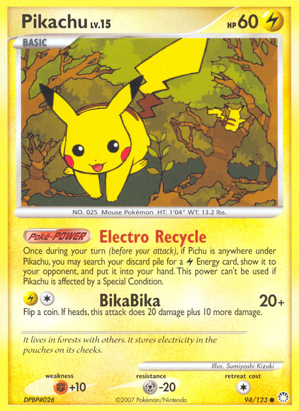 Pikachu (94/123) [Diamond & Pearl: Mysterious Treasures] | GnG Games