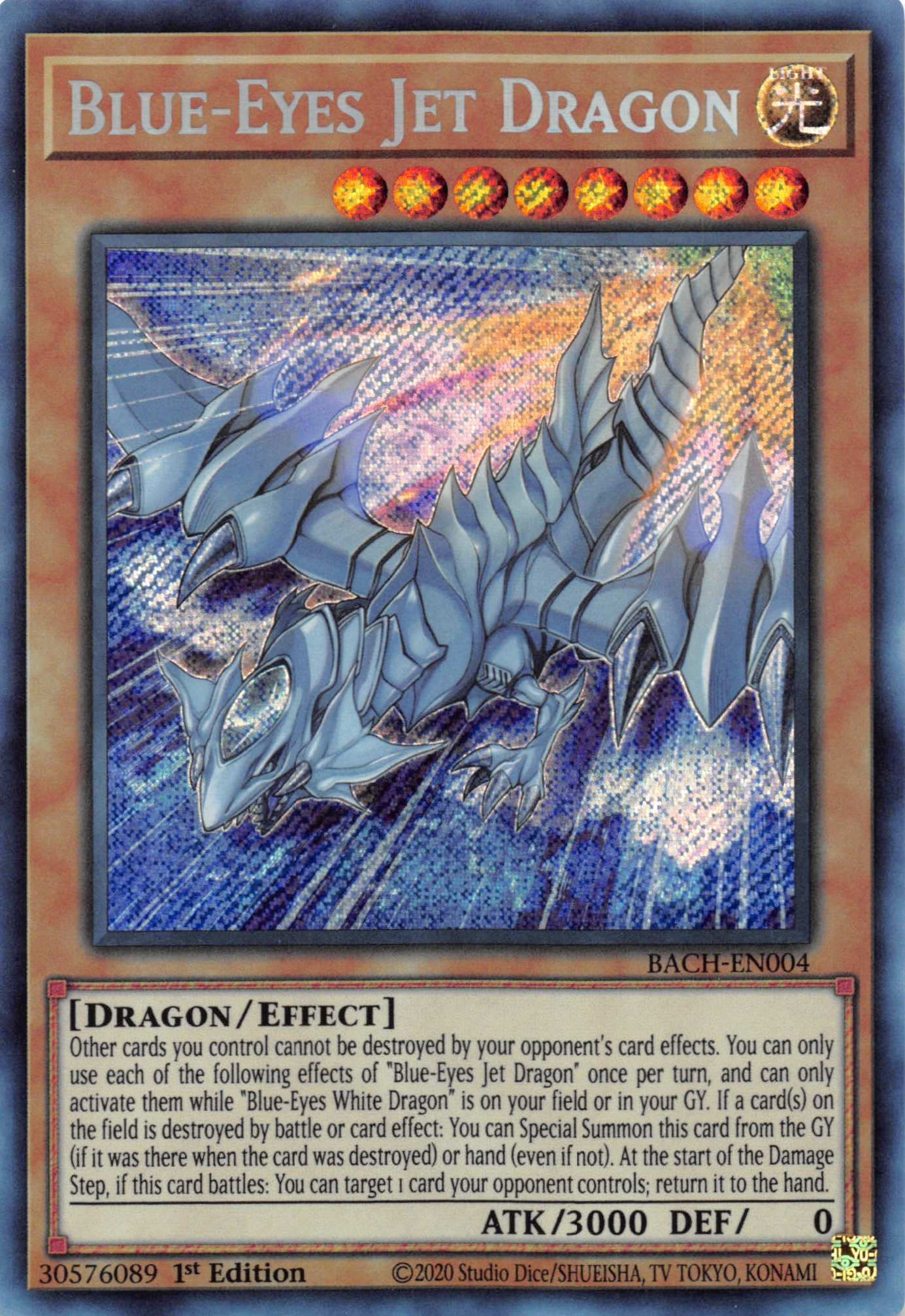 Blue-Eyes Jet Dragon [BACH-EN004] Starlight Rare | GnG Games