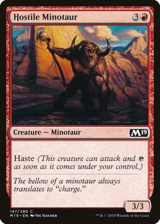 Hostile Minotaur [Core Set 2019] | GnG Games