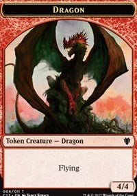 Dragon (006) // Gold (010) Double-sided Token [Commander 2017 Tokens] | GnG Games