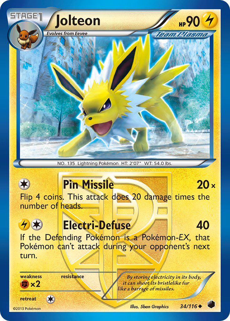 Jolteon (34/116) [Black & White: Plasma Freeze] | GnG Games