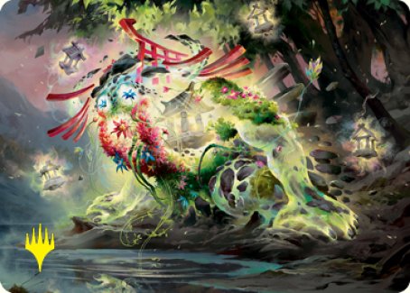 Go-Shintai of Life's Origin Art Card (Gold-Stamped Signature) [Kamigawa: Neon Dynasty Art Series] | GnG Games