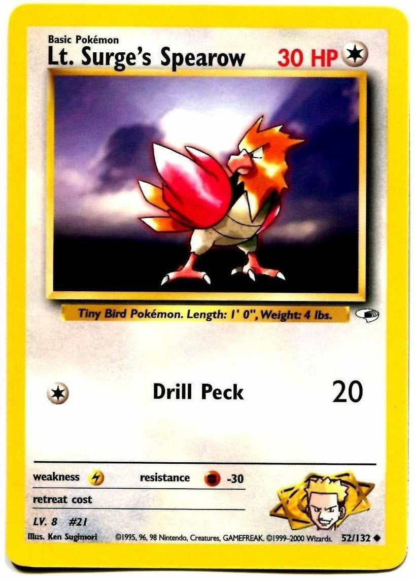 Lt. Surge's Spearow (52/132) [Gym Heroes Unlimited] | GnG Games
