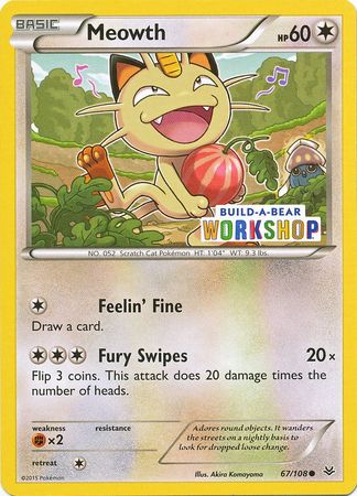 Meowth (67/108) (Build A Bear Workshop Exclusive) [XY: Roaring Skies] | GnG Games