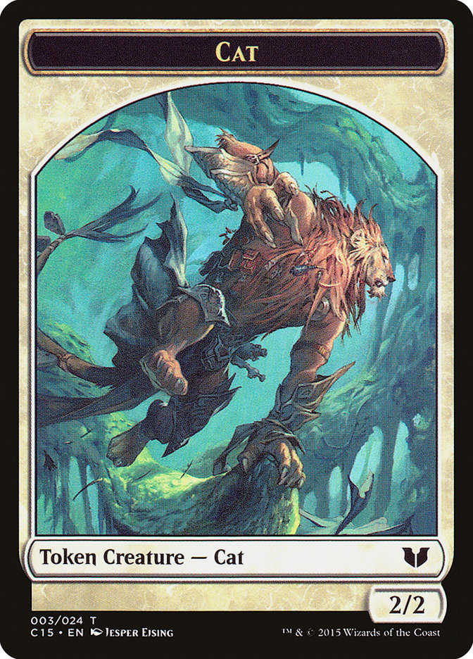 Cat // Zombie Double-Sided Token [Commander 2015 Tokens] | GnG Games