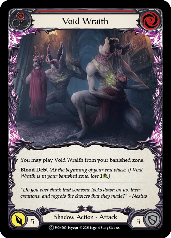 Void Wraith (Red) (Rainbow Foil) [U-MON209-RF] Unlimited Edition Rainbow Foil | GnG Games