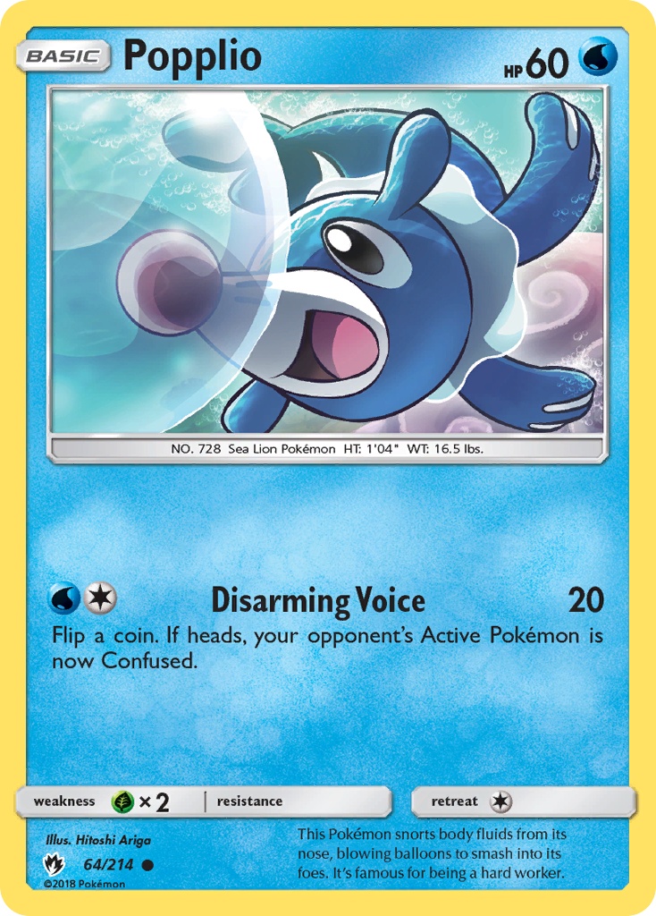 Popplio (64/214) [Sun & Moon: Lost Thunder] | GnG Games