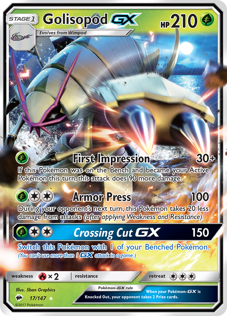 Golisopod GX (17/147) [Sun & Moon: Burning Shadows] | GnG Games