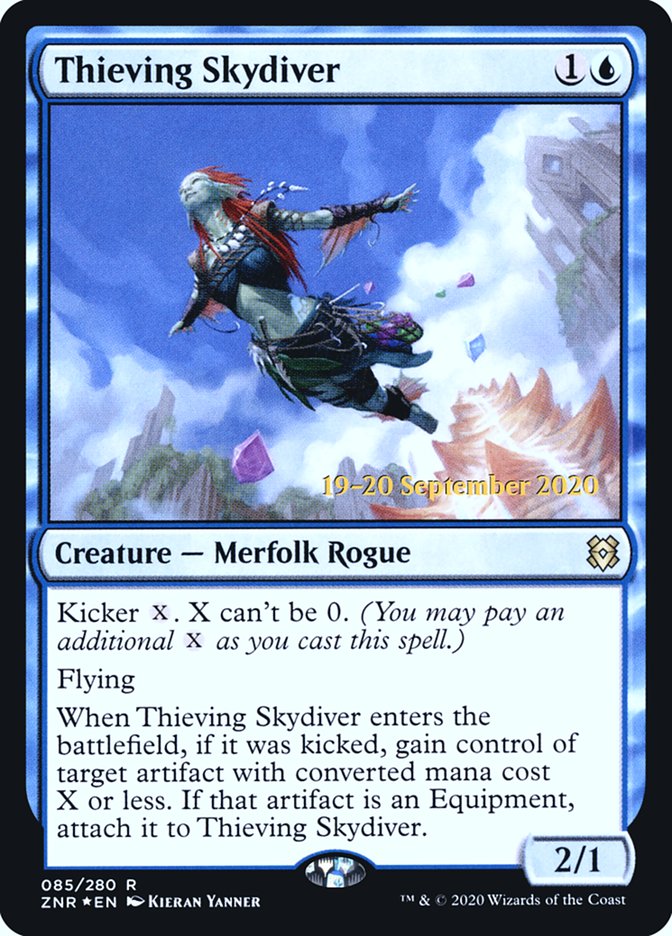 Thieving Skydiver  [Zendikar Rising Prerelease Promos] | GnG Games