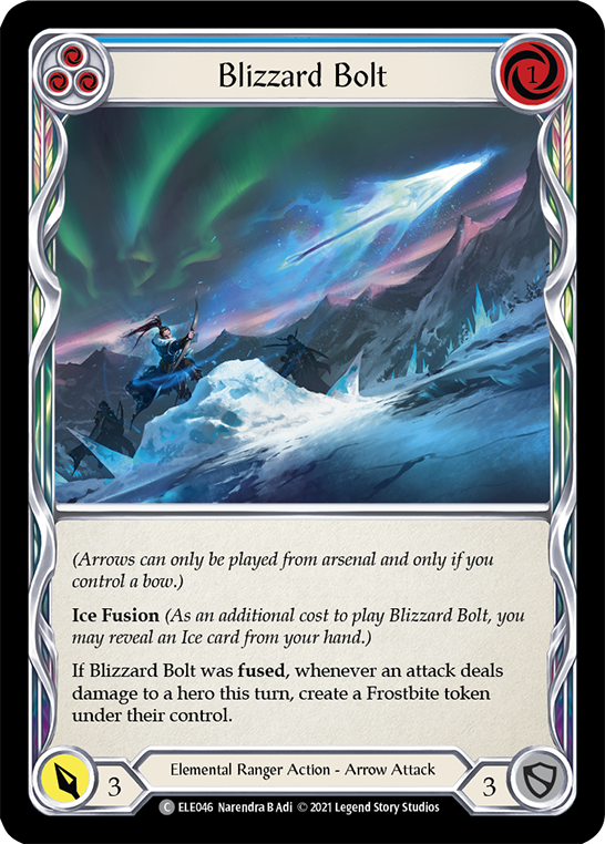 Blizzard Bolt (Blue) [ELE046] (Tales of Aria)  1st Edition Rainbow Foil | GnG Games