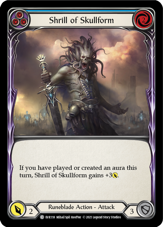 Shrill of Skullform (Blue) [EVR118] (Everfest)  1st Edition Rainbow Foil | GnG Games