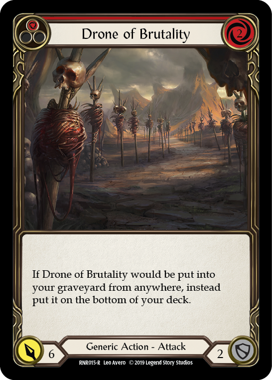 Drone of Brutality (Red) [RNR015-R] (Rhinar Hero Deck)  1st Edition Normal | GnG Games