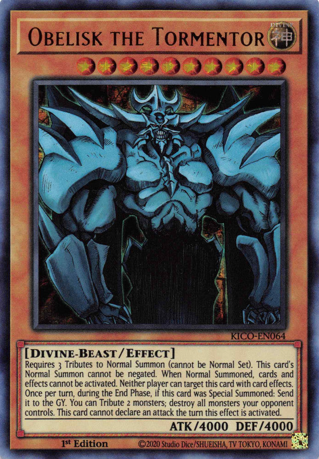 Obelisk the Tormentor (Ultra Pharaoh's Rare) [KICO-EN064] Ultra Pharaoh’s Rare | GnG Games