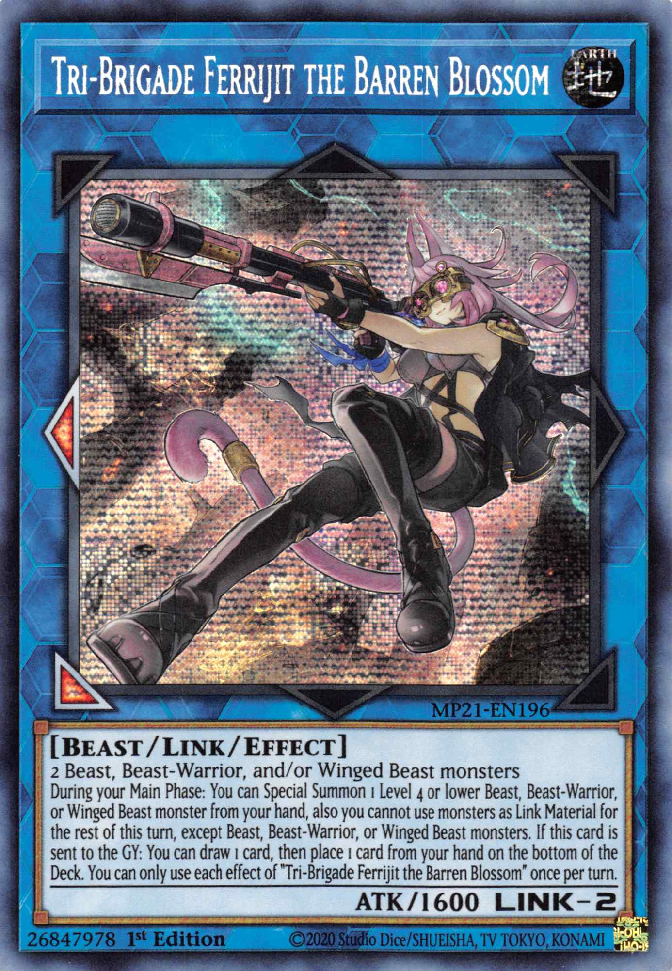 Tri-Brigade Ferrijit the Barren Blossom [MP21-EN196] Prismatic Secret Rare | GnG Games