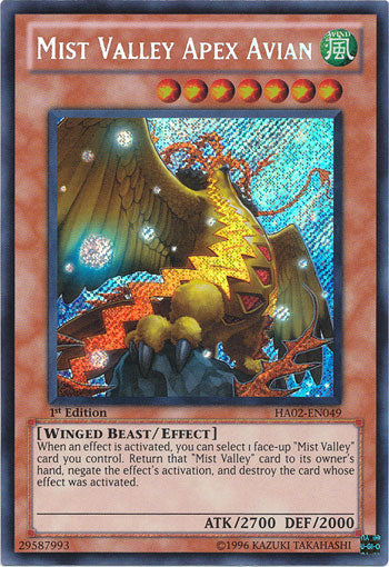 Mist Valley Apex Avian [HA02-EN049] Secret Rare | GnG Games