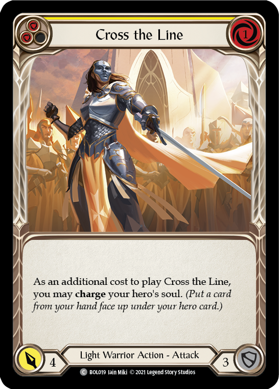 Cross the Line (Yellow) [BOL019] (Monarch Boltyn Blitz Deck) | GnG Games