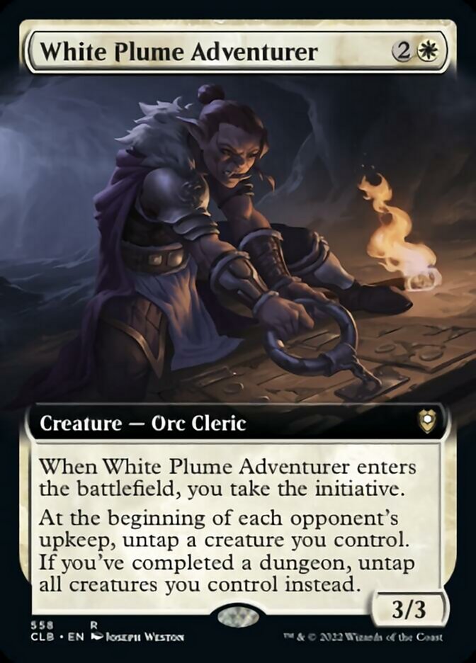 White Plume Adventurer (Extended Art) [Commander Legends: Battle for Baldur's Gate] | GnG Games