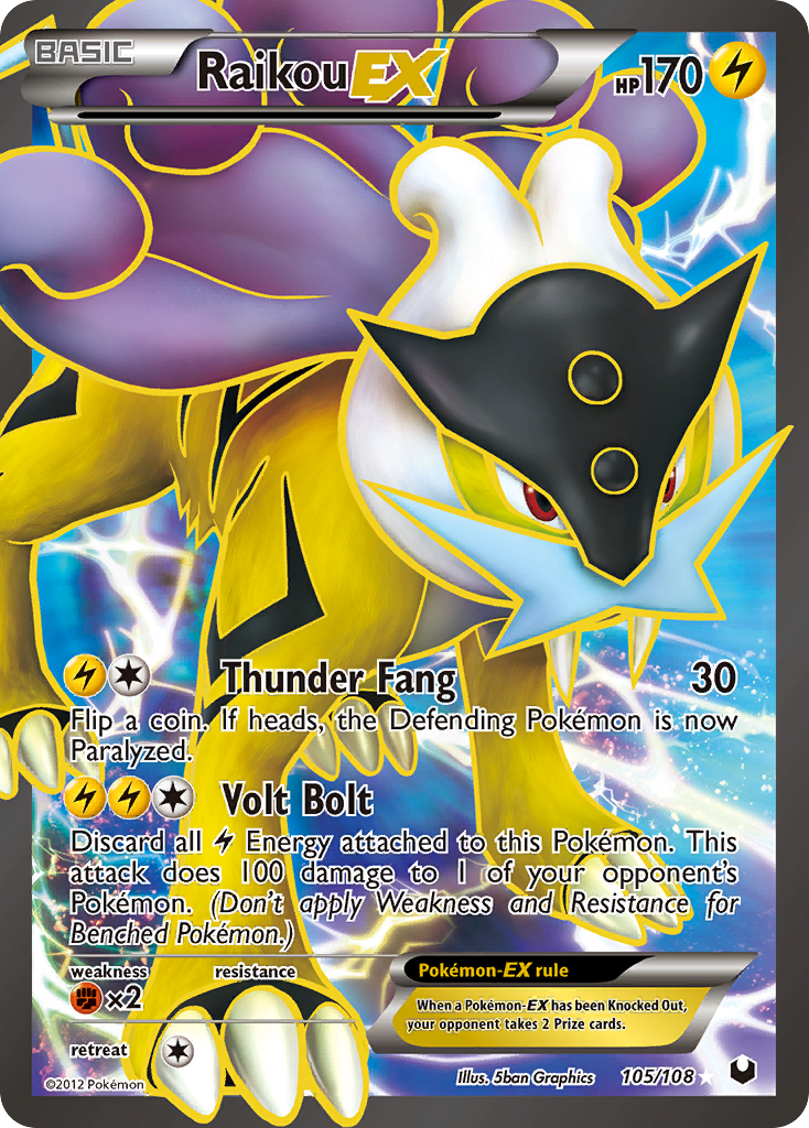 Raikou EX (105/108) [Black & White: Dark Explorers] | GnG Games