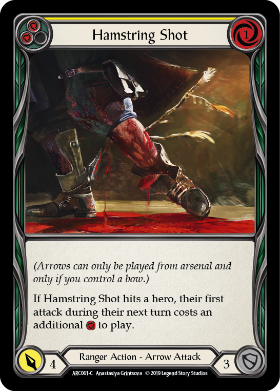 Hamstring Shot (Yellow) [ARC061-C] 1st Edition Rainbow Foil | GnG Games