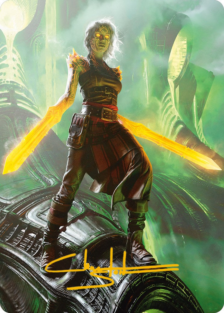 Nahiri, the Unforgiving Art Card (Gold-Stamped Signature) [Phyrexia: All Will Be One Art Series] | GnG Games