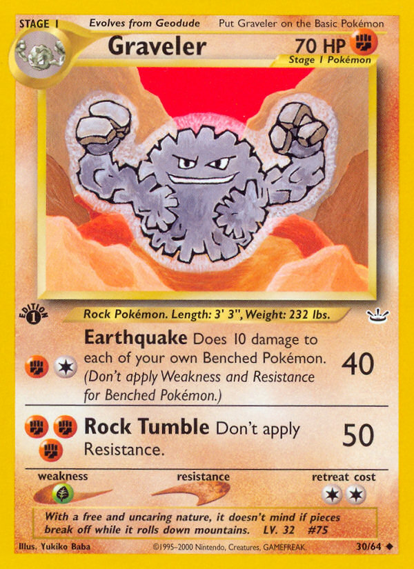 Graveler (30/64) [Neo Revelation 1st Edition] | GnG Games