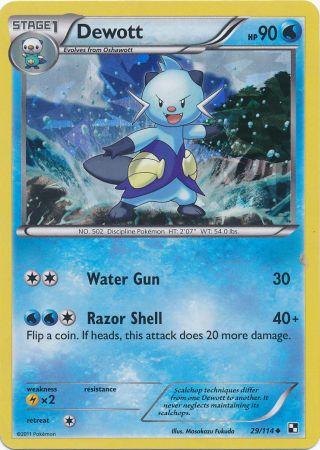 Dewott (29/114) (Cracked Ice Holo) [Black & White: Base Set] | GnG Games