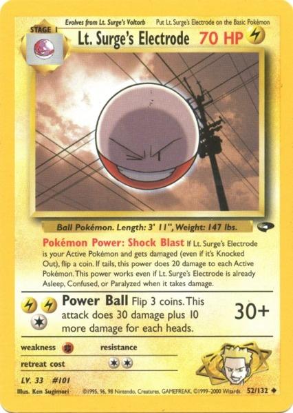 Lt. Surge's Electrode (52/132) [Gym Challenge Unlimited] | GnG Games