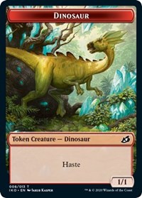 Dinosaur // Human Soldier (005) Double-sided Token [Ikoria: Lair of Behemoths Tokens] | GnG Games